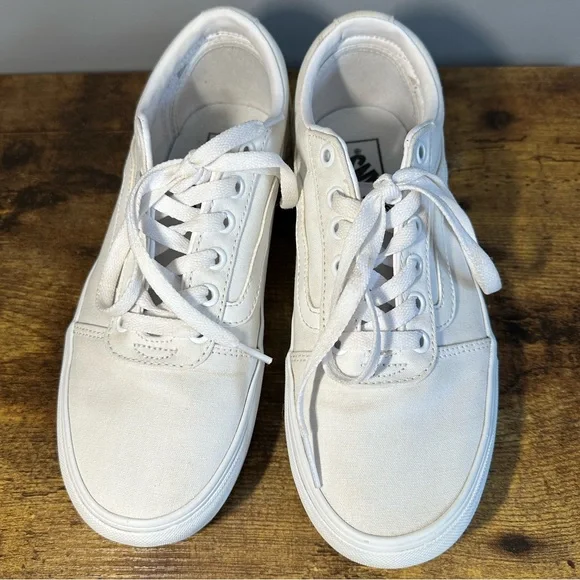 Vans White Platform Sneakers - Picture 11 of 12